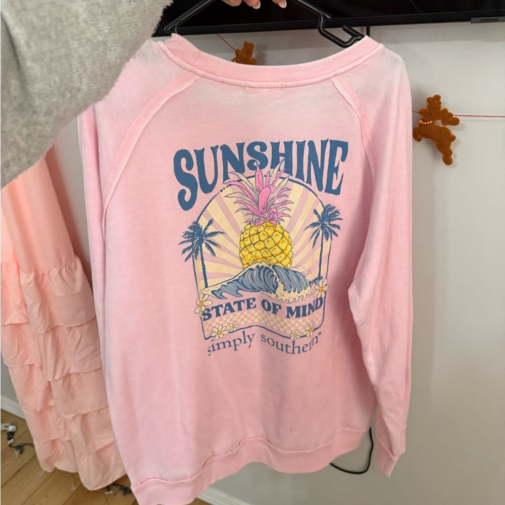 Simply Southern Light Pink Crewneck